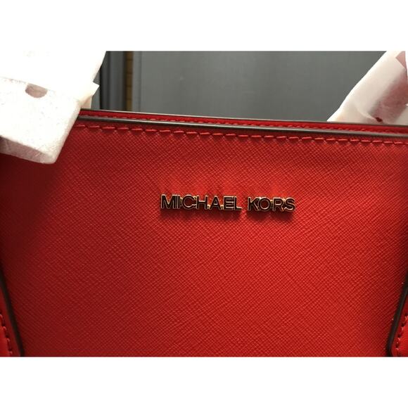 Michael Kors Sheila Large Multi-Function Tote Shoulder Handbag Purse- Bright Red - Picture 5 of 11